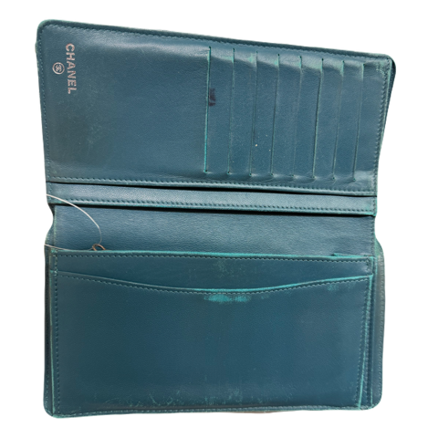 シャネル長財布のクリーニング+色掛け Before3